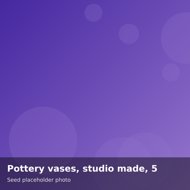 Pottery vases, studio made, 5