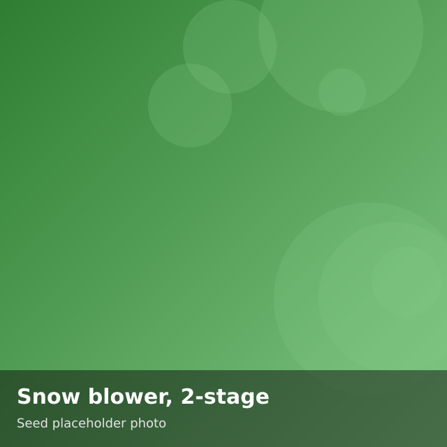 Snow blower, 2-stage