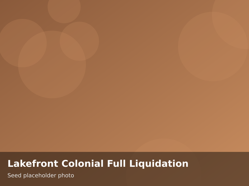 Overview of Lakefront Colonial Full Liquidation