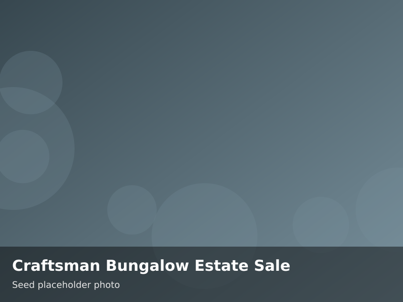 Overview of Craftsman Bungalow Estate Sale