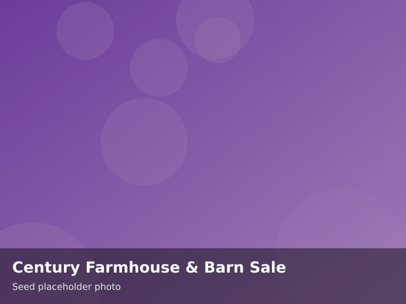 Overview of Century Farmhouse & Barn Sale