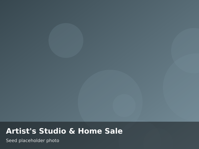 Overview of Artist's Studio & Home Sale