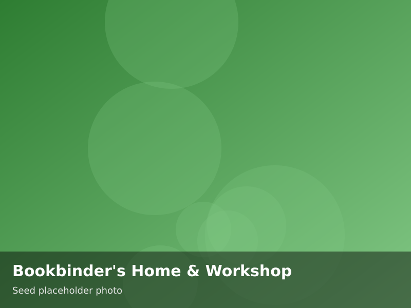 Overview of Bookbinder's Home & Workshop